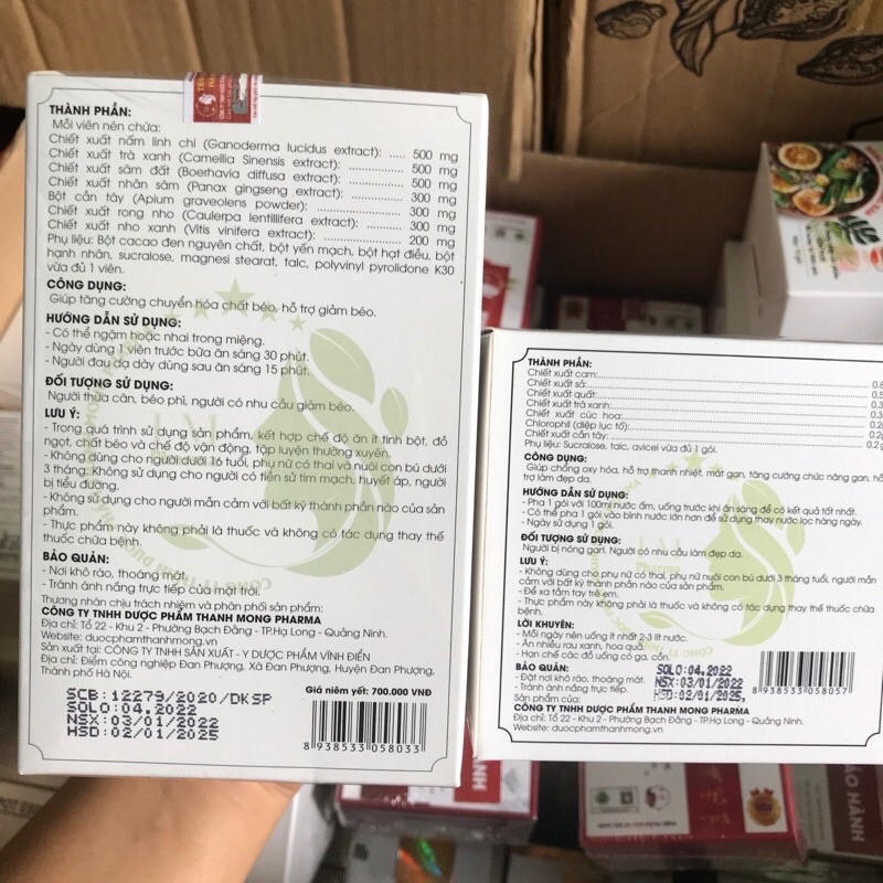 SÂM PLUS SBODY GREEN 30 viên kẹo tặng 15 gói trà detox