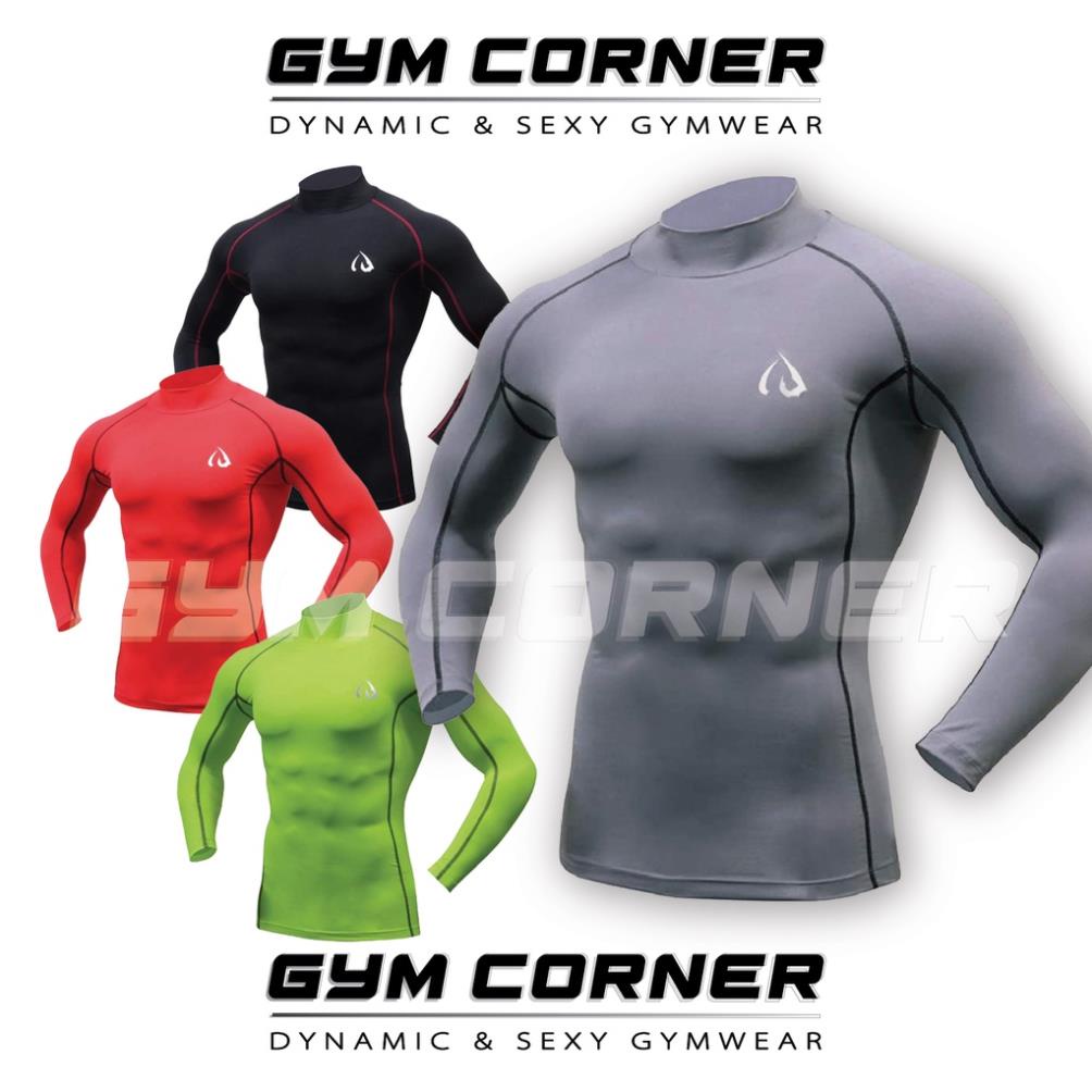 Áo thể thao giữ nhiệt cổ trụ IdoneX PRO COMBAT AMERICA dài tay ôm body mát co giãn đá bóng rổ gym work out bơi chạy bộ !