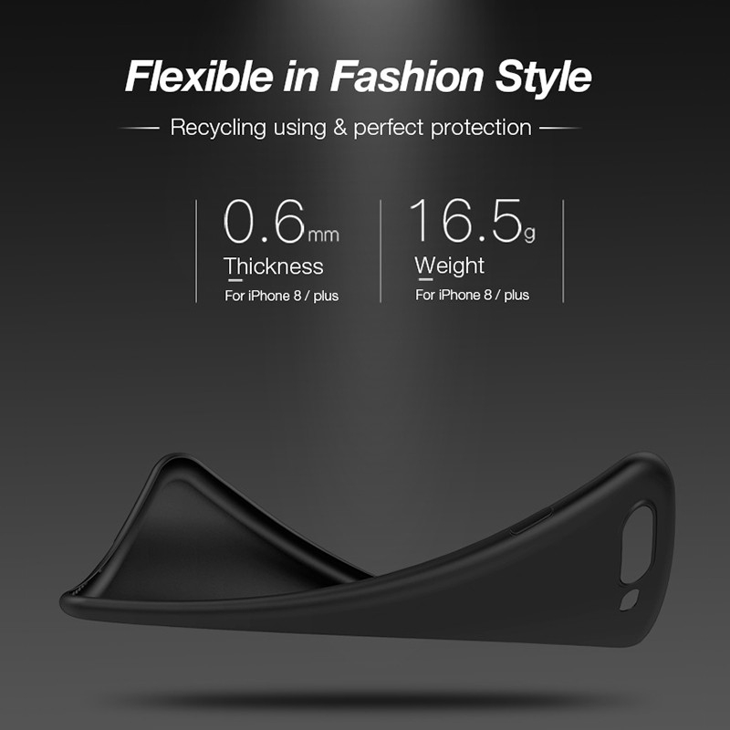 Ốp điện thoại nhám mỏng màu trơn thích hợp cho iphone 6 6s 7 8 plus X XS XR XS MAX