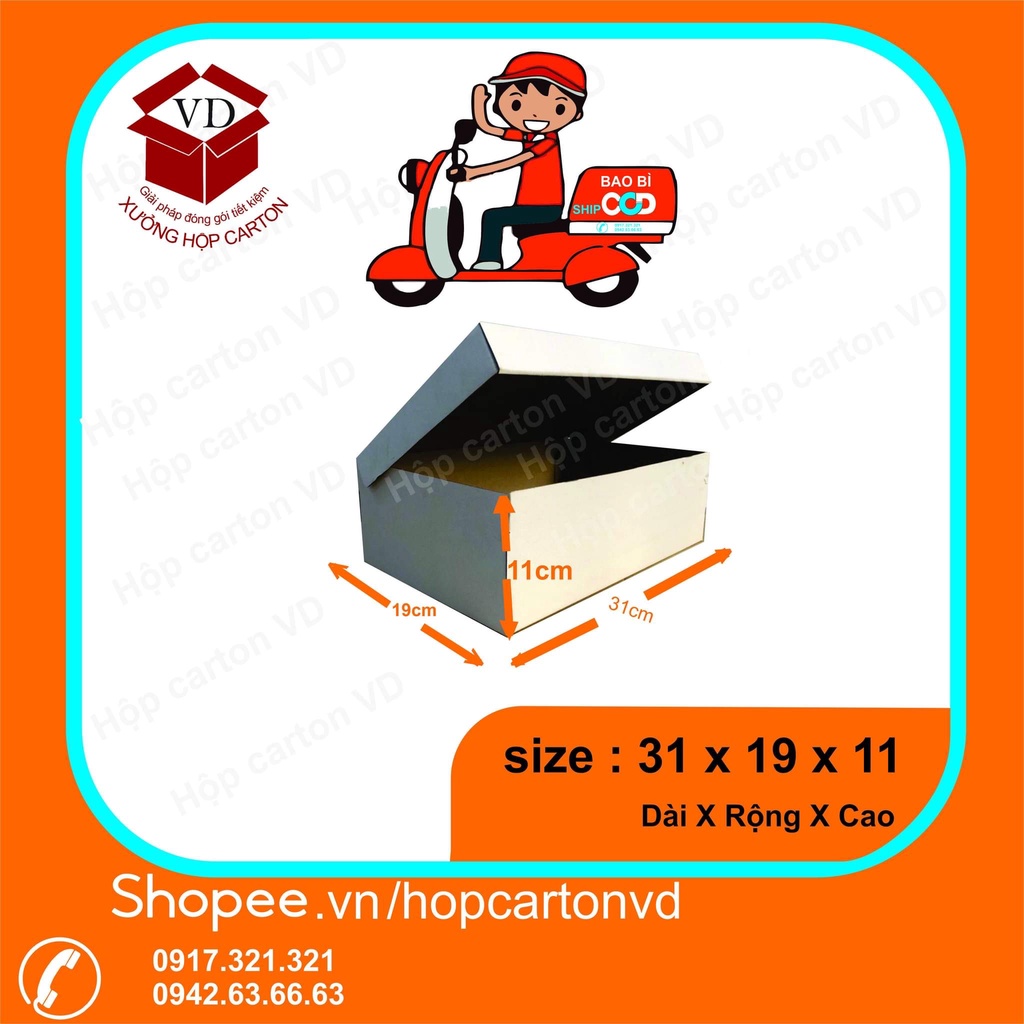Hộp đựng giày size 31*19*11