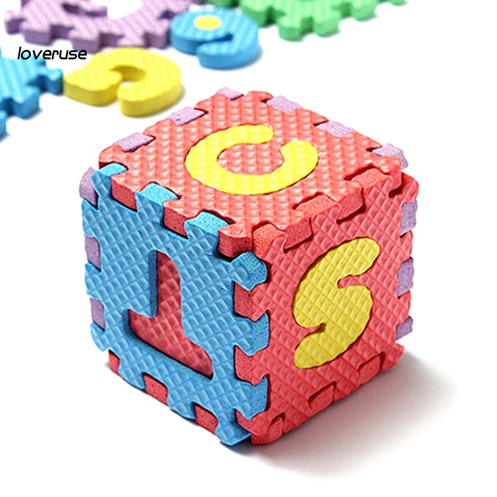 Set 36 miếng xốp ghép hình bảng chữ cái và chữ số cho bé