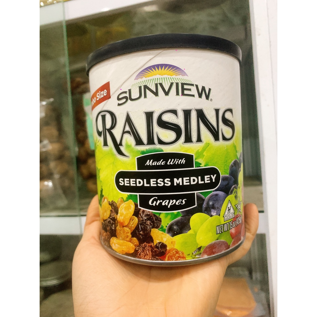 Nho khô mỹ  Sunview RAISINS 425g (thập cẩm)