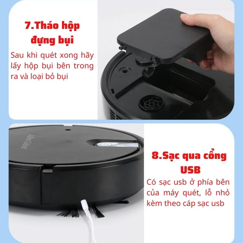 Robot hút bụi thông minh, máy hút bụi không dây IS25A trang bị tia UV khử khuẩn, phun sương tạo ẩm, tránh ngại vật