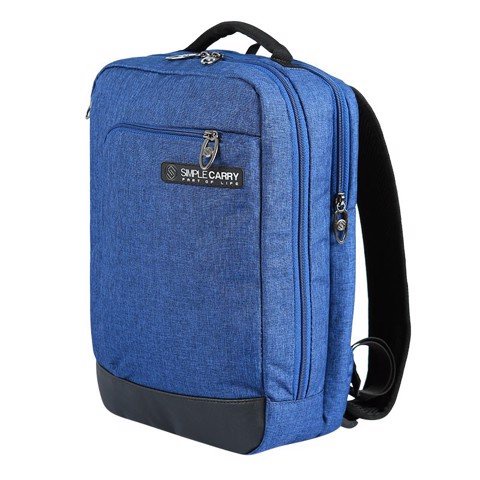 Balo laptop 14 inch Hàn Quốc SIMPLE CARRY M CITY màu xanh navy siêu nhẹ chống thấm nước