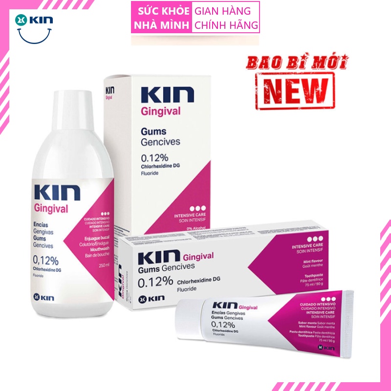 SKNM | COMBO Viêm Nướu, Hôi Miệng, Chảy Máu Chân Răng - Súc Miệng & Đánh Răng KIN GINGIVAL.