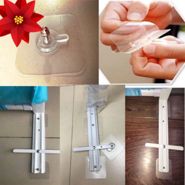 Miếng DánTường Treo Đồ Có Ốc Vít Kèm Cà Lê Vặn, DánTường Siêu Trắc Không Cần Khoan Đục