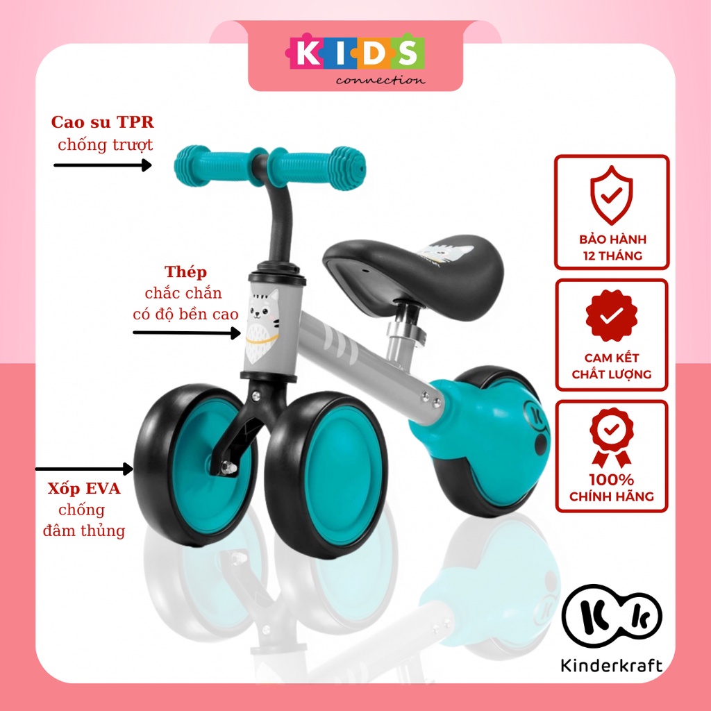 Xe chòi chân, xe tập đi ba bánh cho bé từ 1 tuổi CUTIE KINDERKRAFT (BH 12 tháng)