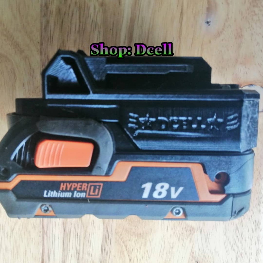 Đế Chuyển Pin AEG / AEG Ridgid Cho Máy Makita 18v In 3D Nhựa Chịu Lực Siêu Bền - Pin AEG Sang Makita