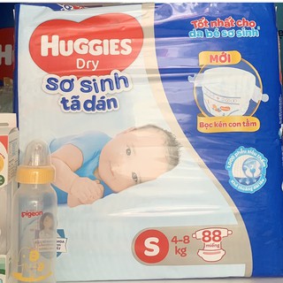 Tã dán sơ sinh Huggies Dry S88 NB58+2 / S30 / S56 miếng