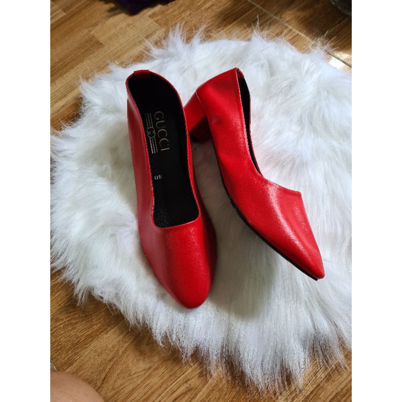 (size 40) Giày gót trơn pastel đơn giản , 3 phân (6 mẫu)
