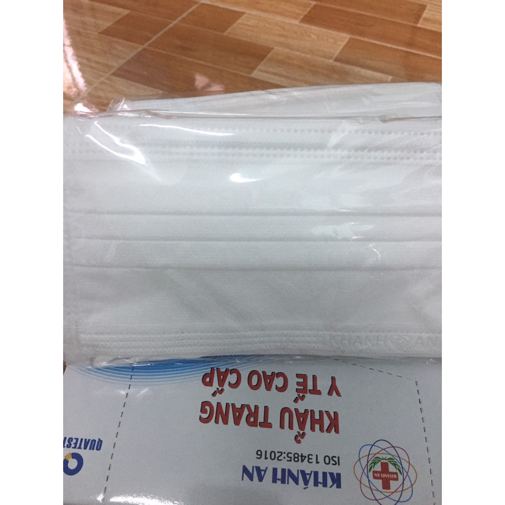 Khẩu Trang Y Tế 4 Lớp Kháng Khuẩn Khánh An Hộp 50 Cái - Hình shop tự chụp-hàng có sẵn-Màu Trắng