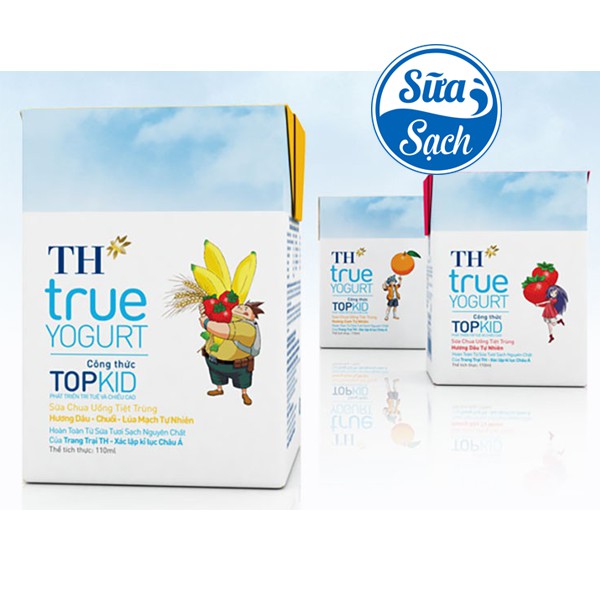 Sữa Chua Uống TH True Milk TopKid Các Mùi Hộp 110ml