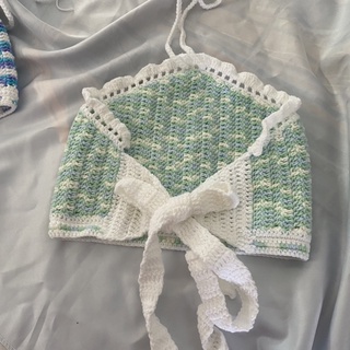 Áo yếm len ( Crochet Rainbow Top)
