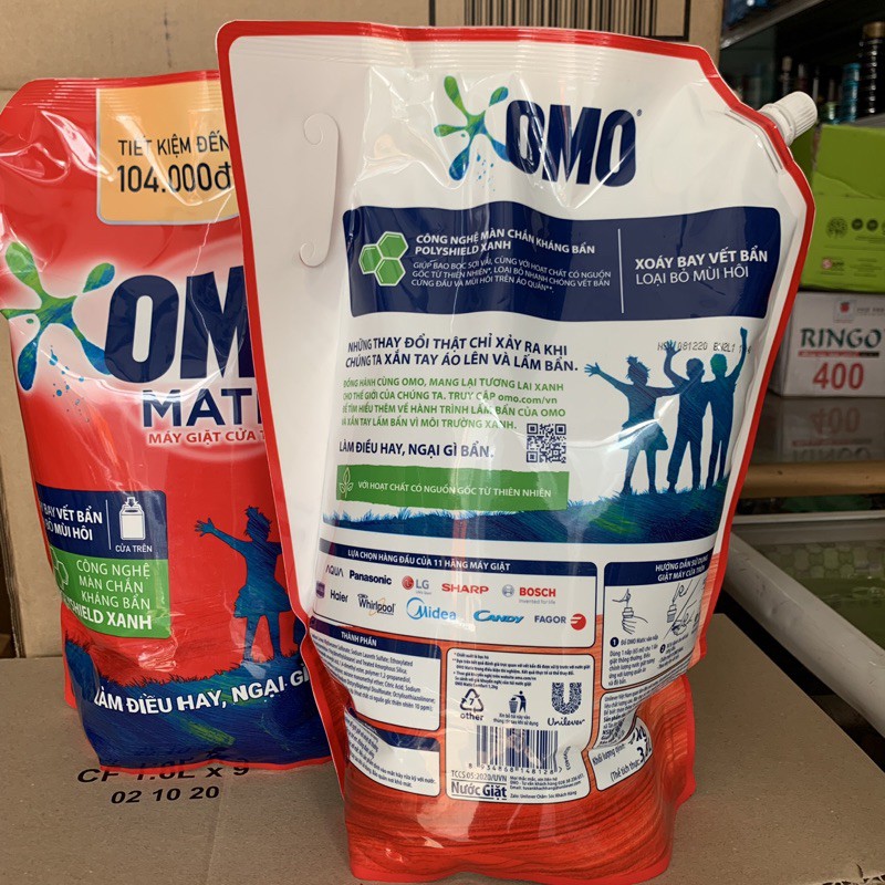 COMBO 2 Túi OMO Matic Cửa Trên 3,9kgX2 (mầu đỏ)