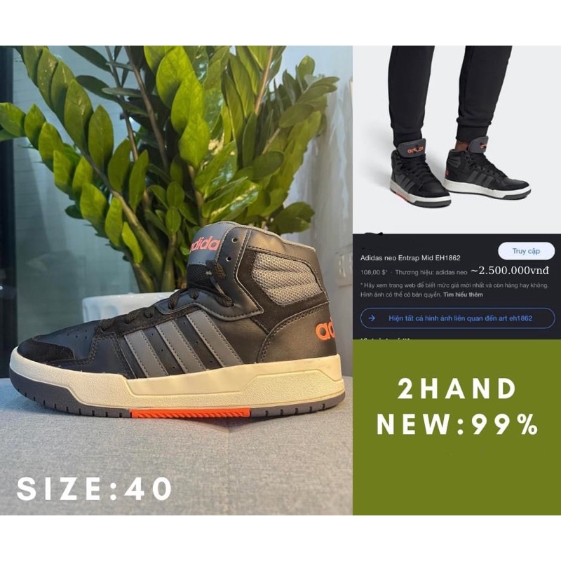 (Giày 2hand) Adidas neo Entrap Mid EH1862 size 40 -Giày cũ chính hãng