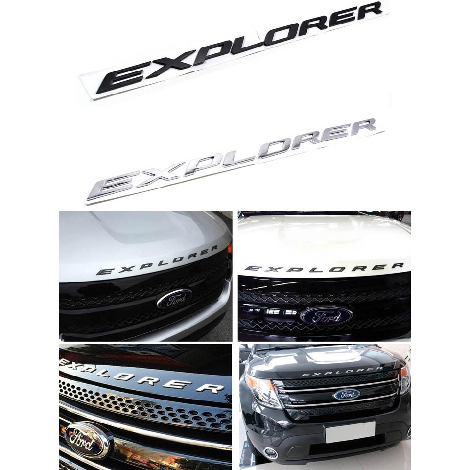 Logo chữ EXPLORER 3D nổi dán trang trí xe Ford Explorer( hàng chất )
