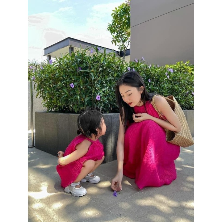 Váy maxi xốp nhí - đại bé gái