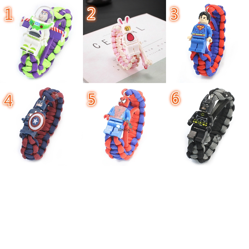 Vòng tay đan dây mặt nhân vật hoạt hình