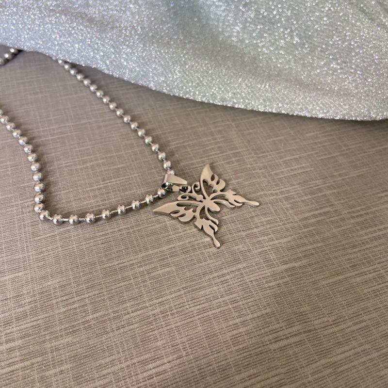 Vòng Cổ Gắn Mặt Hình Bươm Bướm Độc Đáo Phong Cách Hip-Hop Cá Tính