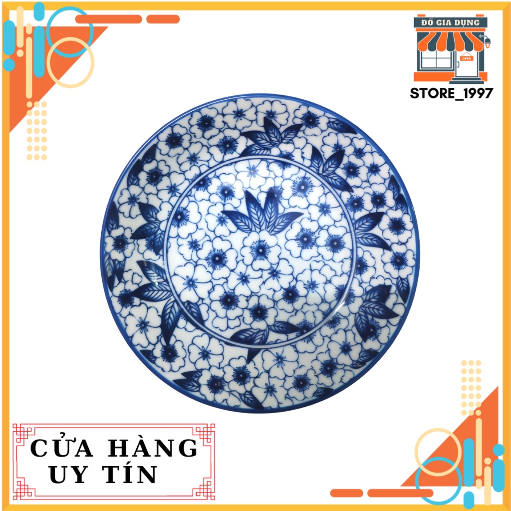 Đĩa sứ Bát Tràng 3 Lá