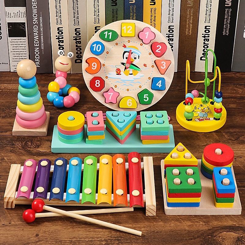 > Đàn piano gỗ đồ chơi âm nhạc cho trẻ sơ sinh và nhỏ 6-12 tháng bé 1-2 -3 tuổi cụ nửa xylophone