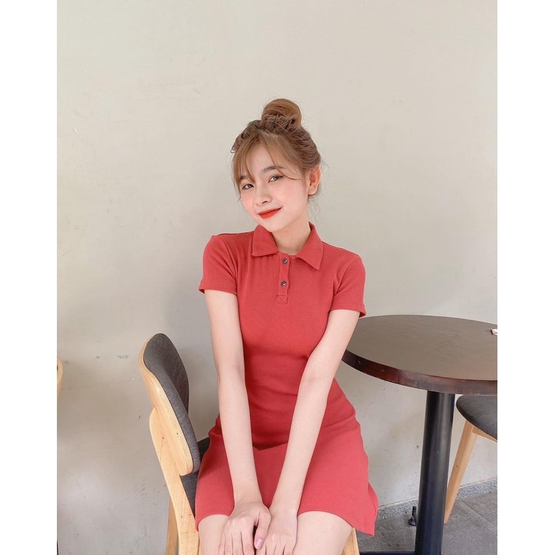 Đầm thun gân POLO NECK DRESS | BigBuy360 - bigbuy360.vn