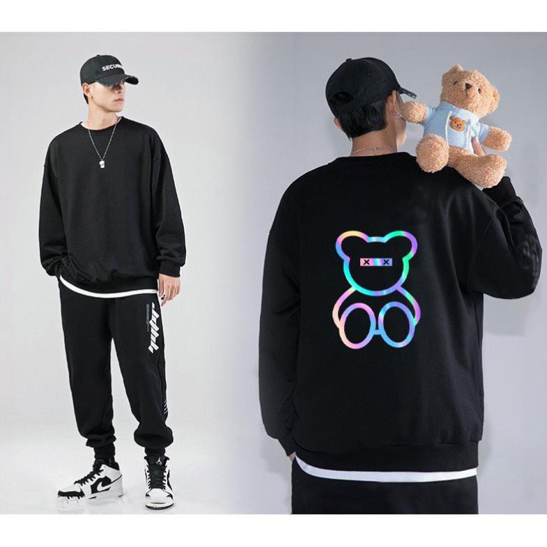 Áo Sweater Gấu XX Phản Quang Unisex Freesize Dưới 75 Kg AS85 | BigBuy360 - bigbuy360.vn