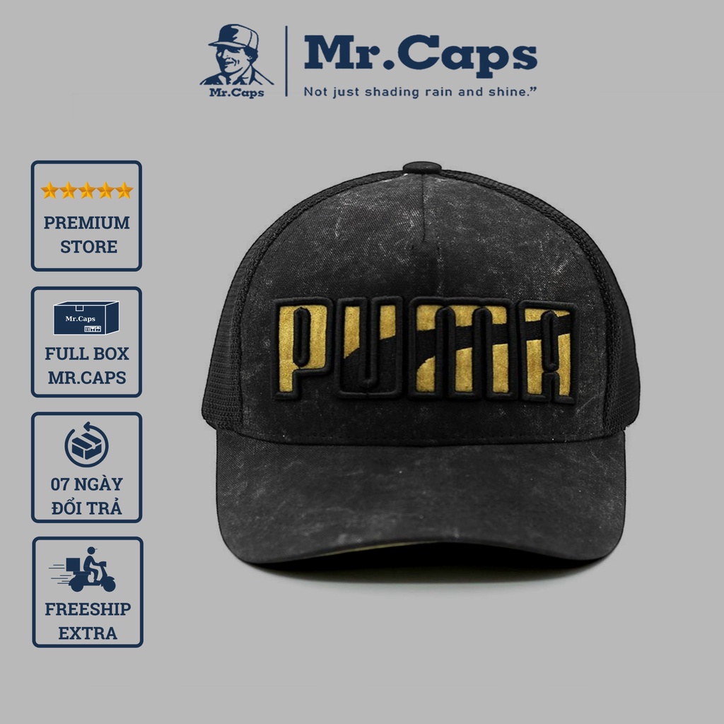 Mũ lưới lưỡi trai Pu.ma - Nón kết nam nữ cao cấp thời trang Hàn Quốc phong cách ullzang form unisex Mrcap Store PM03