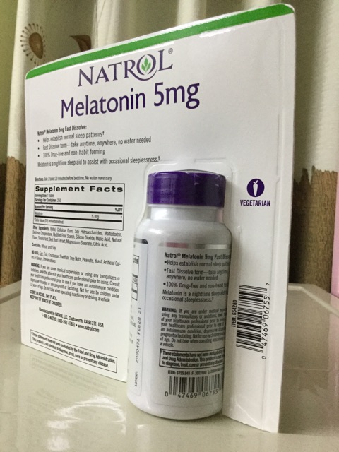 Thuốc hỗ trợ giấc ngủ Natrol Melatonin ( Fast Dissolve) | BigBuy360 - bigbuy360.vn