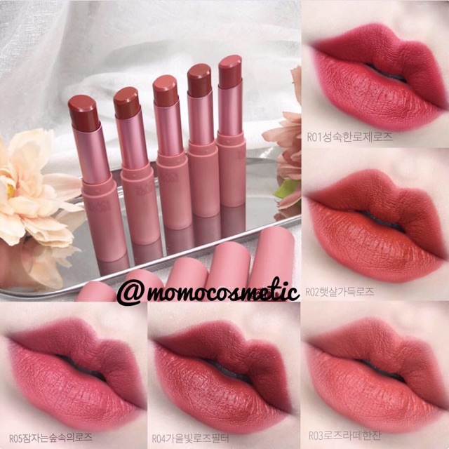 Son lì Black Rouge Rose Velvet Lipstick