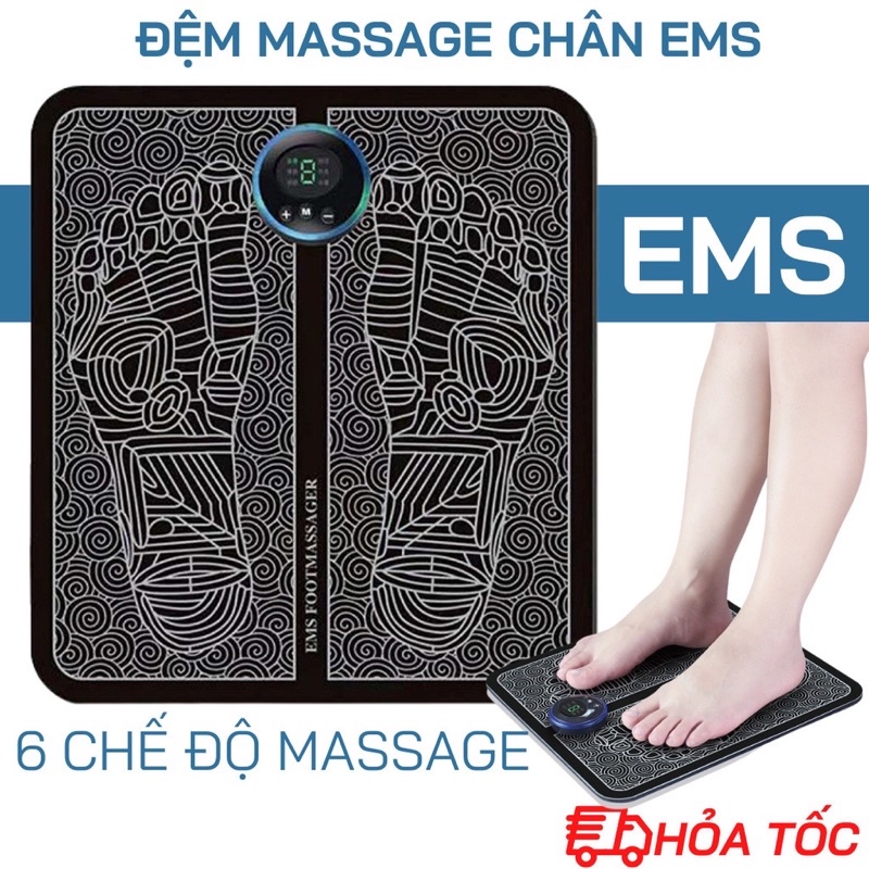 Máy massage chân FREESHIP thảm massage chân EMS xung điện giúp lưu thông khí huyết đa năng