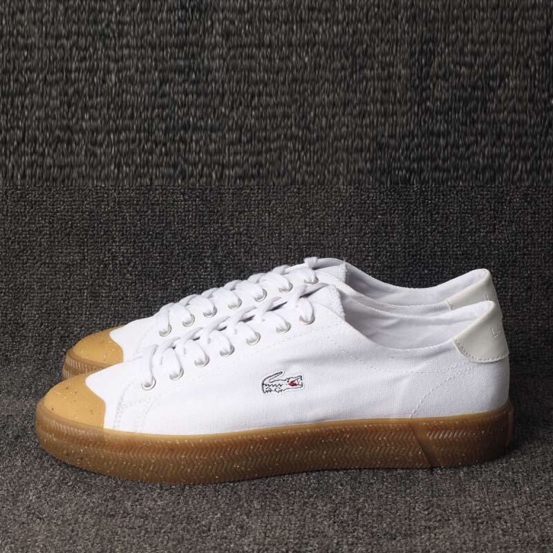 Giày thể thao nữ thêu logo thương hiệu Lacoste cao cấp mẫu mới có 3 màu