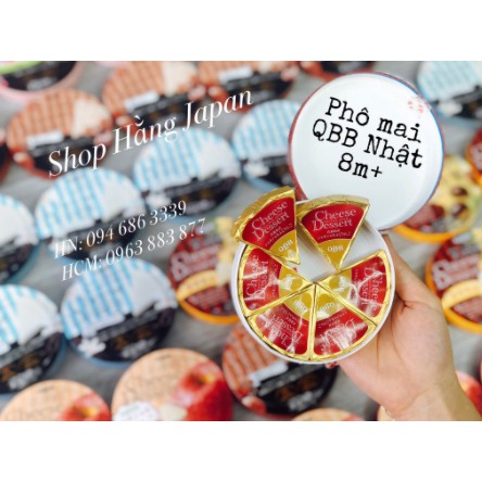 Phô mai QBB Nhật Bản hộp 6 miếng giàu canxi dành cho bé ăn dặm