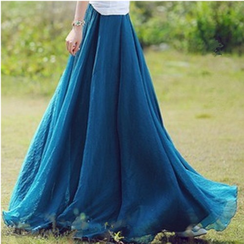 Váy maxi chiffon phong cách Bohemian