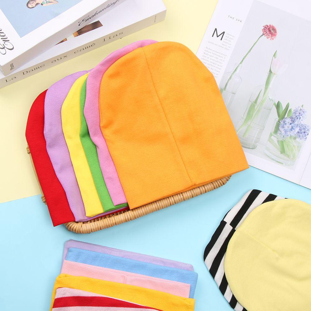 BSUNS Mũ Len Trùm Đầu Mềm Mại Màu Trơn Cho Bé Ốp