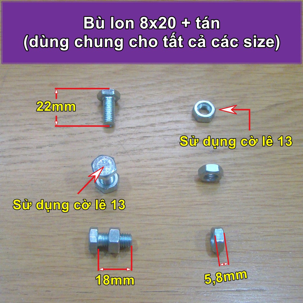 Cùm treo phi 60mm đến 140mm