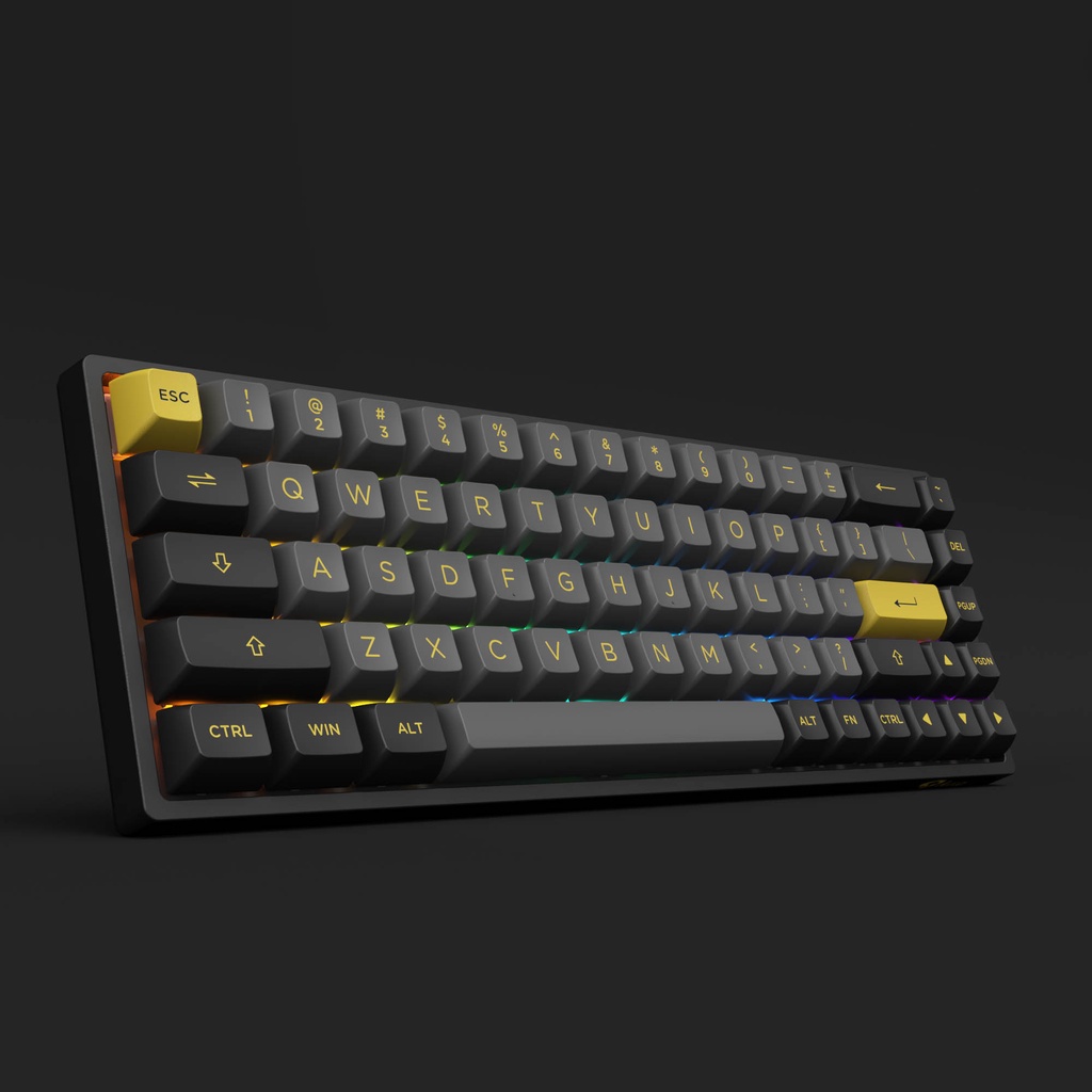 Bàn phím cơ không dây AKKO 3068B Plus Black & Gold (Bluetooth 5.0 / Wireless 2.4Ghz / Hotswap / Foam tiêu âm / Jelly Sw