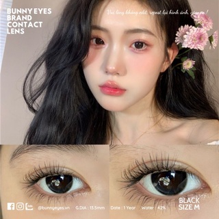 Kính Áp Tròng BLACK 14.2mm Giãn Vừa Đủ Độ Từ 0 Đến 6 Size M 13.5mm