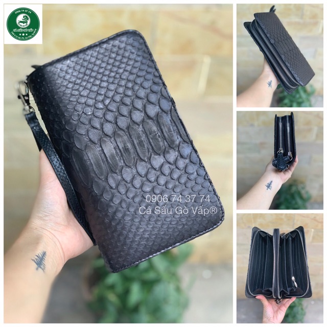 VÍ HAI KÉO DA TRĂN SIZE 1222 CÁ SẤU GÒ VẤP