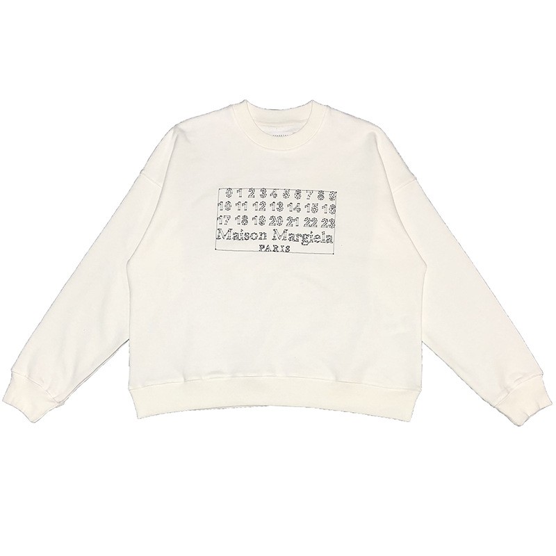 Áo nỉ dài tay Maison Margiela number logo sweatshirt fw20