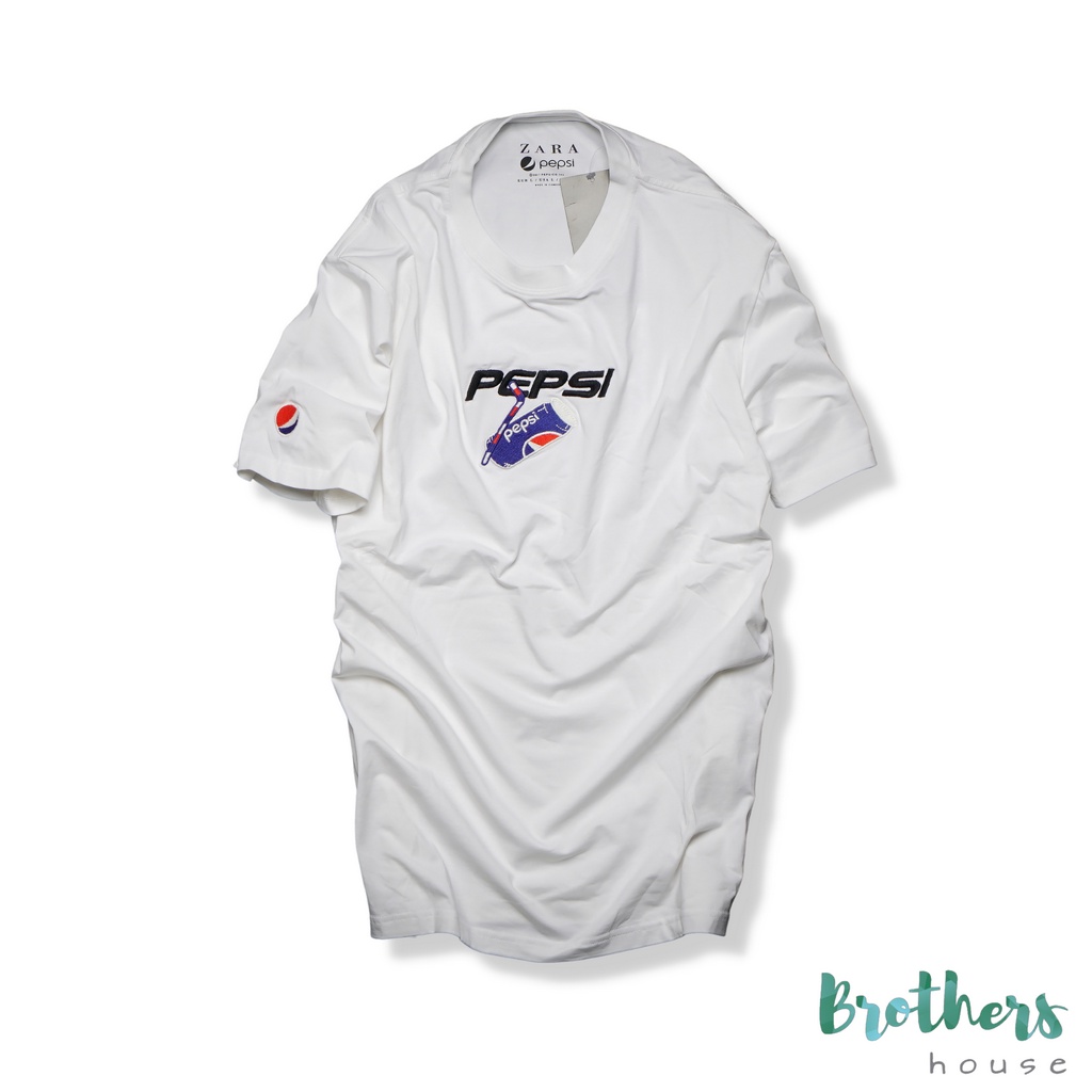 |Giá gốc hãng|Áo thun nam cổ tròn zara thêu logo pepsi cực nét