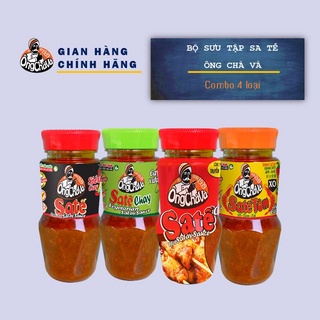 Bộ Sưu Tập Sa Tế Ông Chà Và:  Sa Tế 115gram + Sa Tế Siêu Cay 90gram + Sa Tế Tôm 90gram + Sa Tế Chay 90gram