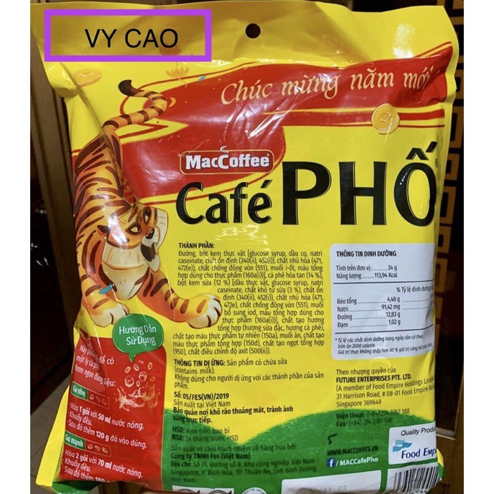 [ 10 gói] Cafe Phố túi 30 gói - bao bì mới 2022