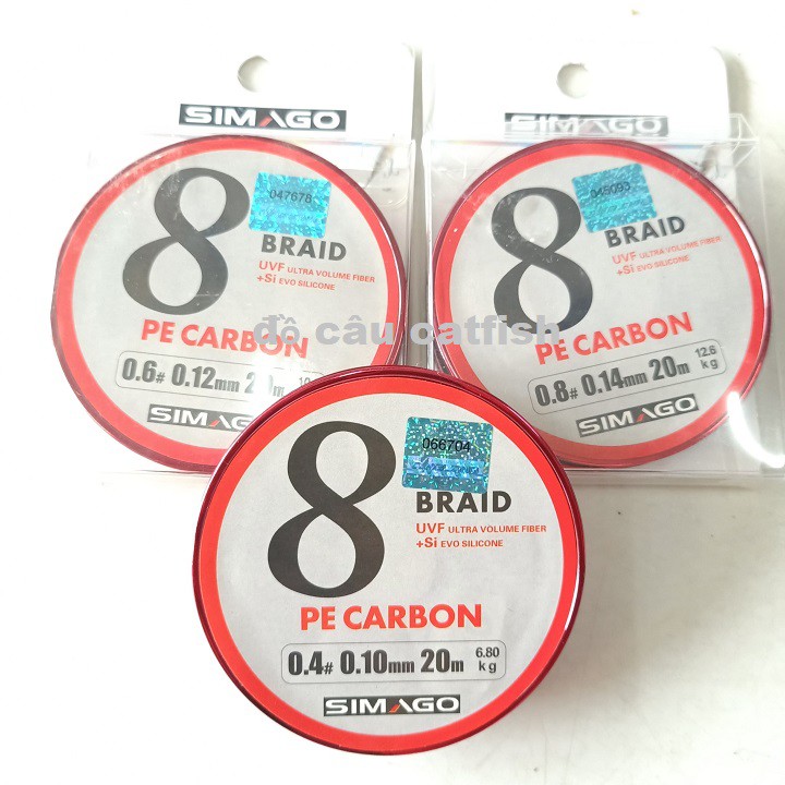 Dây PE lõi Carbon Chống rối Simago 30m Siêu Chắc -dây simago siêu bền làm thẻo-SIMAGO