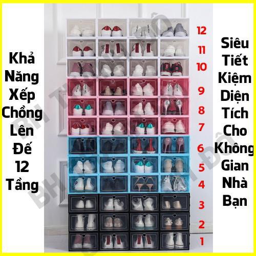 10 Hộp Box Đựng Để Giày Dép Nam Nữ, Mẹ Và Bé Bằng Nhựa Cứng Mica Trong Suốt Đồ Cao Cấp Giá Rẻ BHTĐ