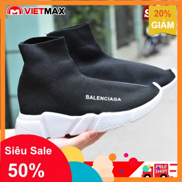 Giày Balen Cổ Chun Đen Trắng Cổ Cao Nam Nữ Kèm Hộp [ĐEP CHUẨN ] 🔥 ✔️ : : : 🔥 XIÊU RẺ