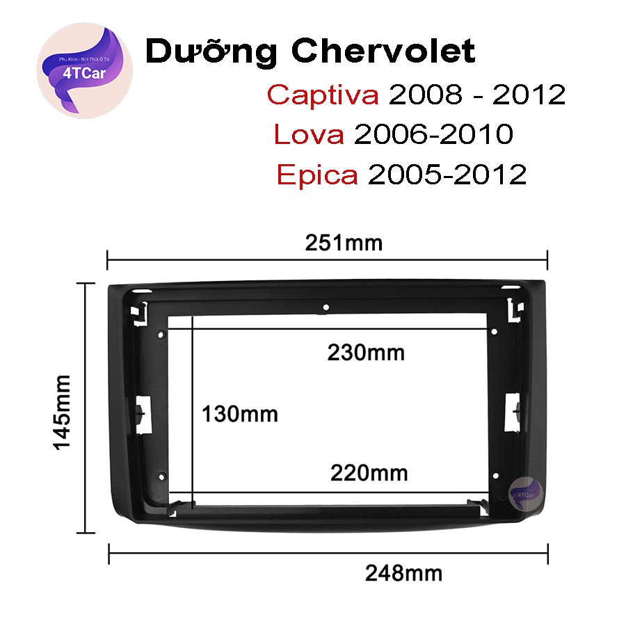 Mặt dưỡng Chevrolet Captiva 2008-2012 (9 inch)