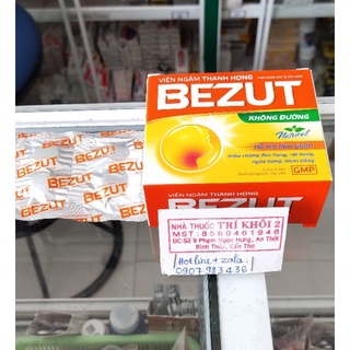 Viên ngậm thanh họng BEZUT Hộp 5 vỉ x 4 viên