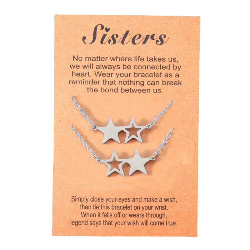 Set 2 Vòng cổ Mặt Ngôi Sao Năm Cánh Bằng Thép Không Gỉ