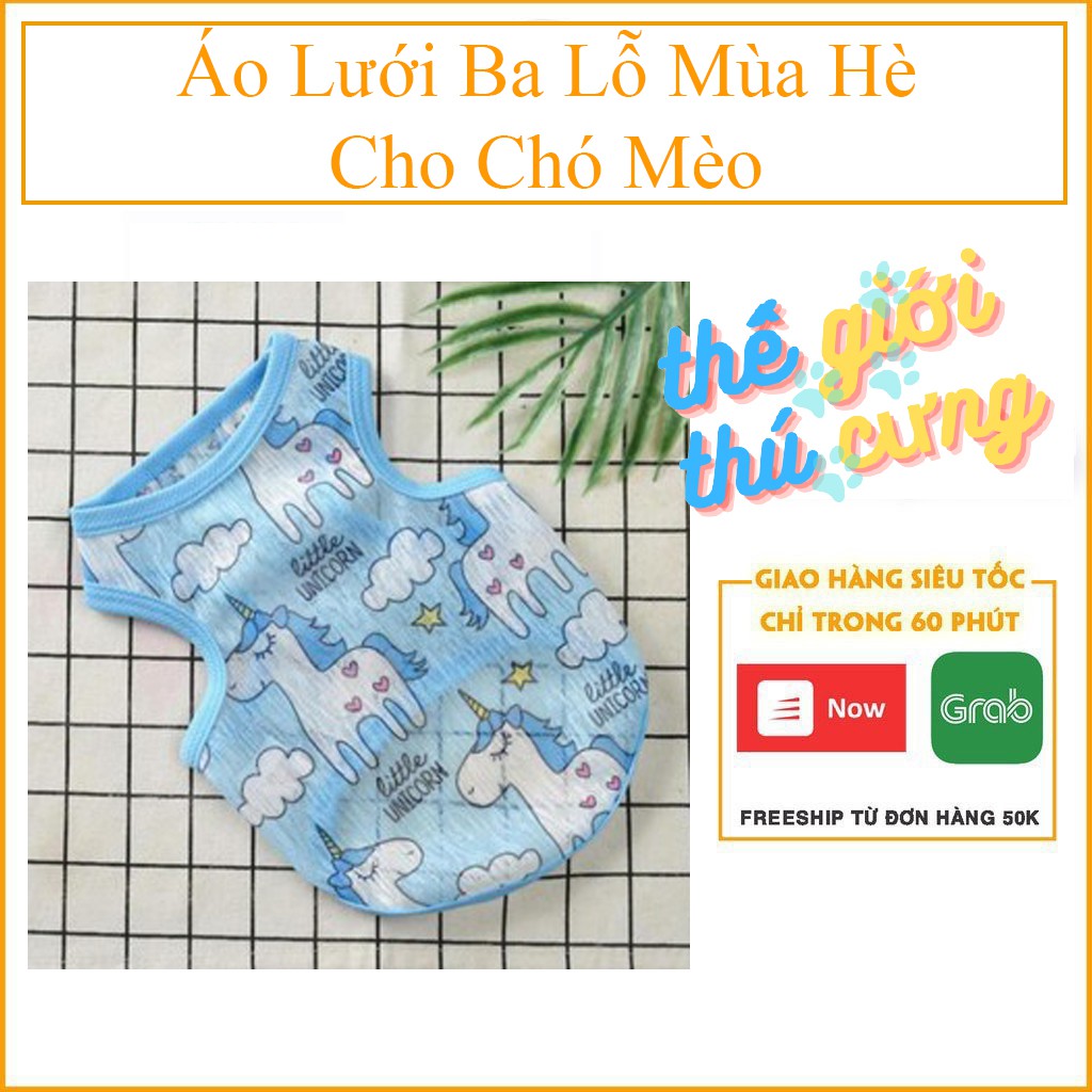 Áo Cho Chó Mèo - Áo Lưới Ba Lỗ Mùa Hè Cho Chó Mèo